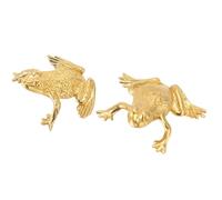 2 Pezzi Feng Shui Money Frog Fortune, Squisite Decorazioni retrò Lucidate a Mano del Rospo Portafortuna, Fascino della Rana della Ricchezza per Interni Ornamenti