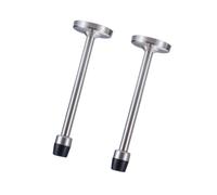2 Pezzi Ferma Porta da Pavimento Cilindrico in Acciaio Inox Argento | Riduce Rumore, Protegge Dalla Chiusura Brusca, Facile da Installare, per Bagno e Soggiorno