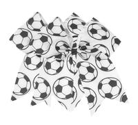 2 Pezzi Fermacoda a Fiocco Calcio per Ragazze, Nastro Webbing | Design Delicato e Grazioso, Adatto a Tutte le Occasioni, per Figlie e Mamme, su Ogni Tipo di Chioma