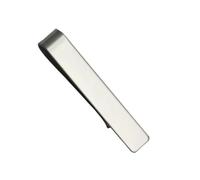 2 pezzi fermacravatte da uomo in acciaio inossidabile, fermacravatte in metallo nero e argento, perfetti come accessori minimalisti per l'ufficio maschile.