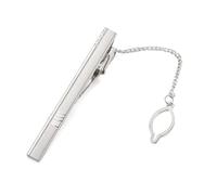 2 pezzi, fermacravatte in metallo argentato, perfetti per fibbie di cravatte da uomo, accessori da lavoro da uomo, fermagli antiscivolo.,5,8x0,6 cm