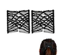 2 Pezzi Fermagli a Pettine con Pettine Elastici, Perline Magiche per Pettine per Capelli, Pettine Elastico Doppio, Pettine Per Capelli Magico Perline, Magic Hair Comb per Diversi Stili di Capelli