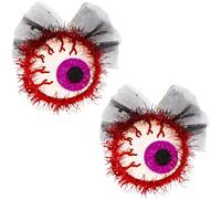 2 Pezzi Fermagli Capelli Halloween,Accessori per capelli bambini di Halloween,Halloween Divertente Accessori,Tornante per Halloween Festa a Tema, Fermaglio per capelli stile bulbo oculare
