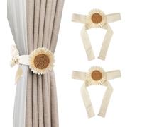 2 Pezzi Fermagli Lacci per Tendine, 83x3cm Graziosi Fermatende Styling Floreale, Lacci per Tende, Ferma Tende da Muro in Corda, Embrasse per Tende, per la Decorazione delle Tende di Casa e Ufficio