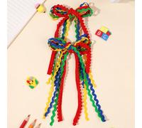 2 pezzi Fermagli per capelli colorati per il ritorno a scuola,Fiocco con nappine alla moda,Accessorio per capelli carino,Regalo per il primo giorno di scuola,Adatto per festa di benvenuto,Aula Blocchi