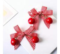 2 pezzi Fermagli per capelli con fiocco a ciliegia e ragazza cartone animato carini, fermagli dolci per sorelle a doppio lato, accessori per capelli carini con fiocco a linea singola quadriLega di zin