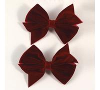 2 pezzi Fermagli per capelli con fiocco in tessuto rosso per ragazze, accessori per capelli eleganti con fiocco, adatti per ragazze e bambini, regalo per autunno/inverno e segui il nostro negozio per 