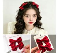 2 pezzi Fermagli per capelli con fiocco per ragazze adolescenti, accessori per capelli carini con frangia laterale da principessa GraficoLega di ferro