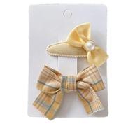 2 pezzi, fermagli per capelli in tessuto, dolci e carini fiori gialli, fatti a mano, mini fermagli per capelli gialli C
