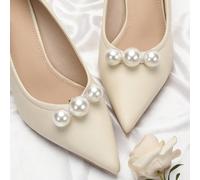 2 pezzi Fermagli per scarpe con perle rotonde rimovibili, adatti per tacchi alti e sandali, regalo raffinato per amici o fidanzata, possono essere utilizzati come decorazione per vacanze o feste Lette