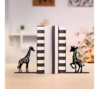 2 Pezzi Fermalibri a Forma di Giraffa Design Moderno per Aula, Studenti,