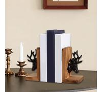 2 pezzi fermalibri decorativi per ufficio, scaffali per libri di ricette,