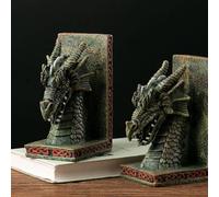 2 Pezzi Fermalibri Drago Stile Gotico Reggilibri Decorativi Drago Resistente