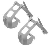 2 Pezzi Fermapiedi per Pedali Bici, Cinghie in Plastica e Metallo | Nylon Resistente, Montaggio Semplice, Riduce il Rischio di Lesioni, Posizionamento del Piede Ottimizzato