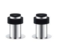 2 Pezzi Fermaporta a Pavimento, Fermaporta da Muro, per Proteggere Porte e Pareti, con Viti e Adesivo, Altezza 60 mm, per Ufficio, Albergo, Camerette, Bagno, Balcone, Cucina