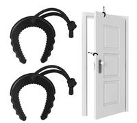 2 Pezzi Fermaporta Bambini, Nero Blocca Porta Bambini Sicuri Multifunzionale Anti Schiacciamento Fermaporta in Gomma,Protezione per Bambini Dito Riduzione Degli Urti e Del Rumore