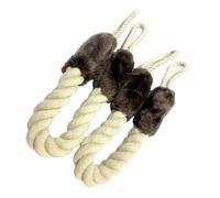 2 Pezzi Fermaporta in Cotone Antiurto per Maniglia e Porta Beige | Protezione da Urti e Morsi, Si Muove L’anta, Adatto a Finestre e Richiama Cane