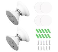 2 PEZZI FERMAPORTA MAGNETICO, COLORE BIANCO FERMAPORTA, PERFORATO/NON PERFORATO