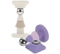 2 Pezzi Fermaporta Magnetico da Parete in Silicone Metallo | Protezione Antiscivolo, Riduce Rumore e Vibrazioni, Finitura Placcata, per Casa e Bagno, Lavora Cura