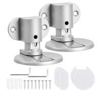 2 Pezzi Fermaporta Magnetico, Fermaporta da Pavimento, Ferma Porte, Fermaporta Regolabili, Fermaporta Magnetico Adesivo, Viene Fornito con Super Colla e Viti, per Camera da Letto, Bagno, Argento