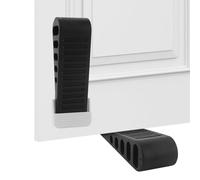 2 pezzi fermaporta nero antiscivolo fermaporta per pavimento, cuneo per porta, cuneo fermaporta, dotato di 2 pezzi in gomma, per bagno, porta del balcone, porta della camera dei bambini