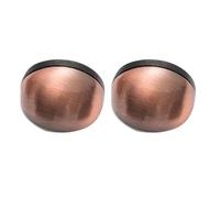 2 Pezzi Fermaporta Rotondo in Acciaio Inox per Casa e Ufficio | Design senza Chiodi, Adatto a Tutte le Superfici, Protegge Pavimenti e Porte, Colore Marrone