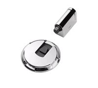 2 pezzi fermaporta senza punzone automatico da pavimento raccordi for mobili tappo oro nero grigio for porta antivento per Tutti i Pavimenti Duri(A-Bright chromium)