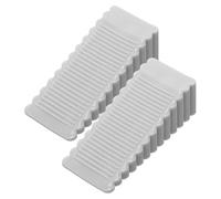 2 Pezzi Fermo Porta a Cuneo in Silicone Bianco Rastrelliera | Antiscivolo e Antiurto, per Porte Interne e Superfici Piane, Uso Ufficio e Gestione Spazi