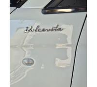 2 PEZZI Fiat 500 Dolcevita Emblema Cromato Posteriore Logo 3D Cofano Laterale