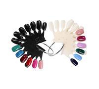 2 Pezzi Film Di Karaoke Color Colore Impostore Unghia Finta Spettacolo Guidato Unghie Finte Punta Francese Piatto Artificiale X Unghie Dei Piedi Per Display Plastica