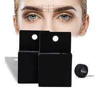 2 Pezzi Filo per Progettazione Sopracciglia,Mappatura Sopracciglia per Microblading,Mapping String Preinchiostrato per Tatuaggi Semipermanenti delle Sopracciglia Nero