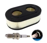 2 pezzi Filtro aria e candela, 1 filtro aria & 1 candela, ricambi per rasaerba e macchine motorizzate, durevole e adatto a vari modelli, ideale per manutenzione
