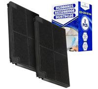 2 Pezzi Filtro Cappa Cucina Carboni Attivi 225x155x20 mm con Codice Originale902980062/1 9029800621 50232980008 9029794105 per Electrolux 92X3413 per Brandt - MONTERAL