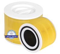 (2 pezzi) Filtro di ricambio Core 300 Pet Care compatibile con purificatore d'aria LEVOIT Core 300 e 300S, filtri HEPA veri di grado H13, carbone attivo 3 in 1, rispetto al n. Core 300-RF-PA, giallo