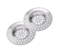 2 pezzi filtro for lavello da cucina in metallo scarico a pavimento vasca da bagno raccogli capelli tappo in acciaio inox foro di scarico doccia filtro trappola 7,5 cm