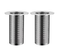 2 Pezzi Filtro per Lavello da Cucina, Tappo per Lavandino in Acciaio Inox, Filtri Griglie per Doccia Prevengono L'Intasamento per Lavello da Vasca da Bagno e Lavabo (5/5,5/6,5 x 8 cm)