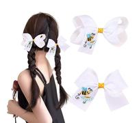 2 Pezzi Fiocchetti per Capelli Ape Bambina, Fiocco per Capelli con Ape, Accessori per Capelli Ape con Clip Coccodrillo, Fermagli Capelli di Primaverili Ape per Ragazze Bambini