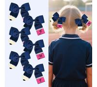 2 pezzi Fiocco per capelli a forma di matita lungo 4 pollici con 26 lettere dall'A alla Z personalizzati, accessori per capelli per ragazze per il ritorno a scuola, fiocchi per capelli per bambine, co