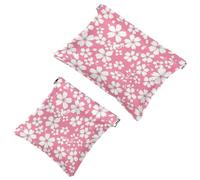 2 pezzi fiori colorati 743 Shrapnel borsa: borsa per il trucco essenziale per le donne in movimento, Multicolore, A：7.1x5.8in/18x14.8cm，B:4.7x4.5in/12x11.5cm