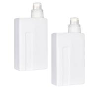 2 Pezzi Flacone Vuoto Ricaricabile 1l in PE Bianco Tappo | Barattoli per Detersivi Lavanderia, per Ammorbidente e Shampoo, Uso Bagno, Studenti e Addetti alle Pulizie