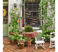 2 pezzi FLAMINGO FLOVER STAND FLAMINGO Flowerpot per Home Park Holiday