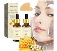 2 Pezzi Flysmus Naturalvital Bee Venom Essence Natural Vital Bee Venom Essence Flysmus Naturalvital Vintage Advanced Bee Venom Siero, Idratante Essenza Antirughe e 1 Tavola Gua Sha