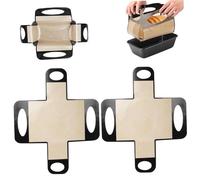2 Pezzi Fodere per Teglie in Silicone 15x19 pollici Fionda per Pane Antiaderente per Forno con 4 Manici Tappetini da Forno Riutilizzabili Resistenti al Calore per Lievito Madre e Pane Artigianale |.F