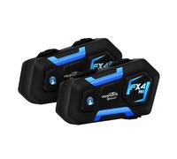 2 pezzi Fodsports FX4 Pro Interfono da casco Casco da moto Auricolare Bluetooth Interphone 1000m Intercomunicador 4 motociclisti che parlano allo stesso tempo con la radio FM