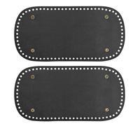 2 pezzi fondo borsa per unghetta, pellicola borsa con fori, fondo per borsa uncinetto,in pelle pu, 30 x 15 cm, nero, per borse a struttura , produzione di borse a tracolla, accessori fai da te