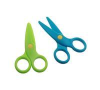 2 Pezzi Forbici di Sicurezza per Bambini, 11 cm in Plastica PP, Testa Tonda per Bambini dai 2 Anni in Su, Età Prescolare per Mestieri e Fai da Te