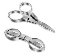 2 Pezzi Forbici Pieghevoli Telescopiche Forbici da Viaggio Portatili 8,3×2,4 cm Forbici Piccole Argento Forbici Artigianali Mini Forbici in Acciaio Inossidabile per Taglio di Carta da Cucire