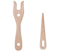 2 Pezzi Forchetta per Maglieria, Navette di Tessitura, Crochet Kit in Legno per Progetti di Tessitura e MAX