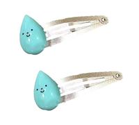 2 pezzi Forcina a forma di goccia d'acqua per ragazze dolci fascino fermagli per capelli estetici accessori per capelli in metallo
