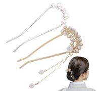 2 Pezzi Forcina per Capelli Francese in Metallo da Donna, Elegante Accessorio per Capelli da Donna, Forcine per Capelli da Sposa con Cristalli Argentati, per Donne, Sposa, Damigella d'Onore, Ragazze